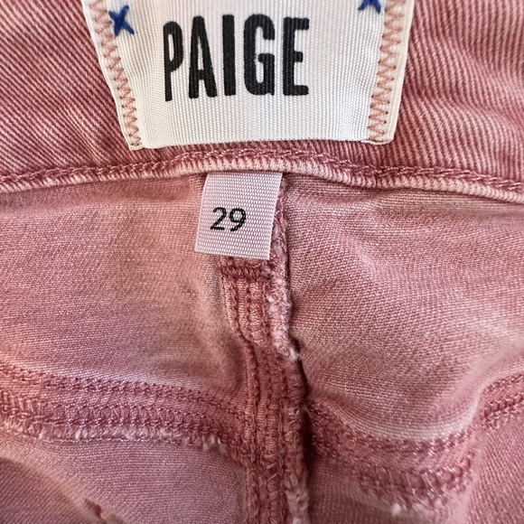Rare button fly  pink Paige jeans size 29 (Cindy) - Picture 5 of 6